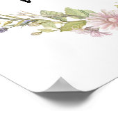 Welkom Bloemen vlinder krans Poster (Hoek)