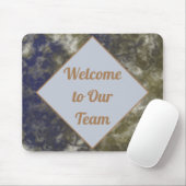 Welkom Blue Gold Abstract Professional op de werkp Muismat (Met muis)
