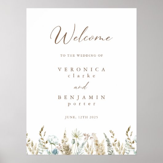 Welkom Boho rustieke bruiloft budget Poster (Voorkant)