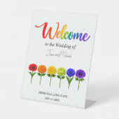 🌈 Welkom bord Flourish Together Reclamebord Met Voetstuk (Voorkant)