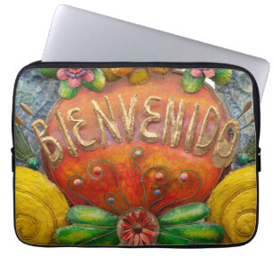 Welkom bord in het Spaans, Mexico Laptop Sleeve