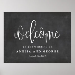 Welkom Bord Kies Je Grootte Prachtige Calligrafie Poster