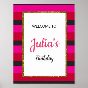 Welkom bord voor verjaardag/ Bruiloft feest Poster
