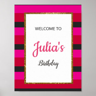 Welkom bord voor verjaardag/ Bruiloft feest Poster