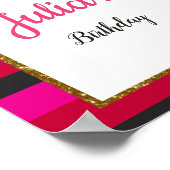 Welkom bord voor verjaardagsfeest/ Bruiloft Poster (Hoek)