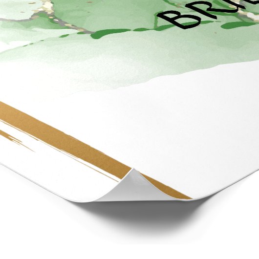 Welkom Bruidsfeest Tropisch Palm Bord Poster (Hoek)