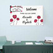 Welkom bruiloft Banner Love-vogel (Beurs)