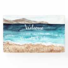Welkom bruiloft Beach Banner
