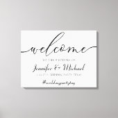 Welkom bruiloft eenvoudig minimale partij canvas afdruk (Voorkant)