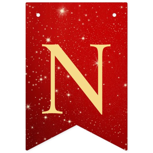 Welkom bruiloft Partij Golden Bird Hearts Red Shin Vlaggetjes (Derde vlag)