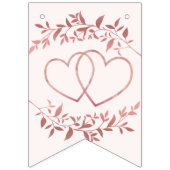 Welkom bruiloft Perzisch Roze Decor Modern Vlaggetjes (Eerste vlag)