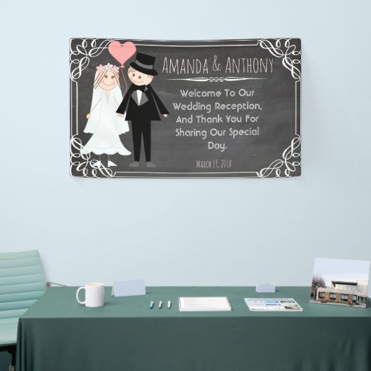 Welkom bruiloft spandoek (Beurs)