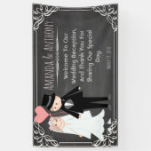 Welkom bruiloft spandoek (Verticaal)