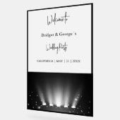 Welkom Bruiloft Spotlight abstract Zwart & Frosted Acryl Bord (Hoek)