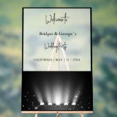 Welkom Bruiloft Spotlight abstract Zwart & Frosted Acryl Bord (Neutraal)