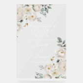 Welkom bruiloft teken in het Spaans Acryl Bord (Voorkant)