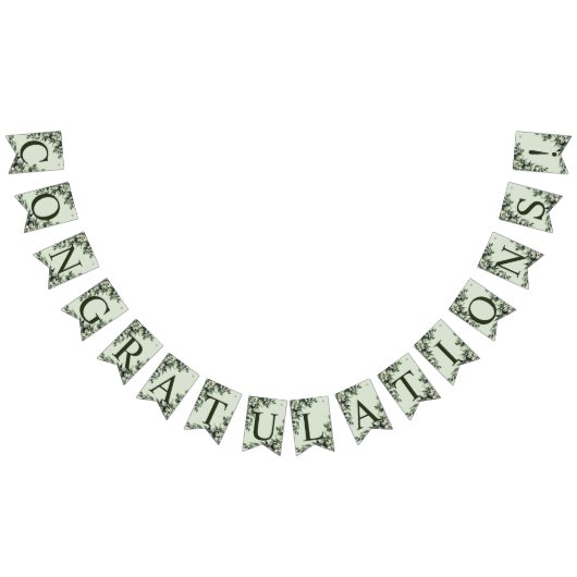 Welkom bruiloft van Greenery Floral Leaves Vlaggetjes (Alle)