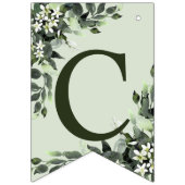 Welkom bruiloft van Greenery Floral Leaves Vlaggetjes (Eerste vlag)