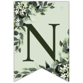 Welkom bruiloft van Greenery Floral Leaves Vlaggetjes (Derde vlag)