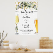 Welkom Bubbles & Brews Eucalyptus Gold Shower Poster (Keuken)