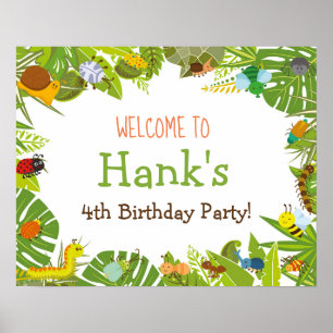 Welkom bug Insect Sign Poster