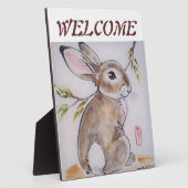 Welkom Bunny Rabbit, perfecte gastess gift Fotoplaat (Zijkant)