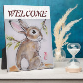 Welkom Bunny Rabbit, perfecte gastess gift Fotoplaat (Zijkant)