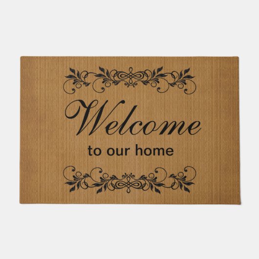 Welkom - Burlap Deurmat (Voorkant)