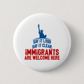 Welkom Button immigranten (Voorkant)