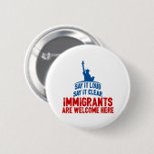 Welkom Button immigranten (Voorkant /achterkant)