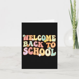 Welkom Byck naar school Retro eerste dag van schoo Kaart