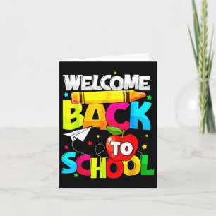 Welkom Byck Op School Plezierige Student Leraar Li Kaart