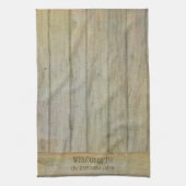 Welkom Cabin op maat gepersonaliseerd bergmeer Theedoek (Verticaal)