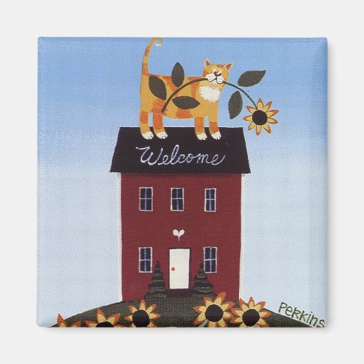 Welkom Cat Magnet Magneet (Voorkant)