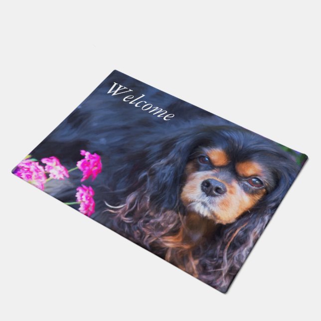 Welkom Cavalier King Charles Spaniel Doormat Deurmat (Schuin)
