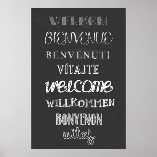 Welkom! Chalkboardposter Poster (Voorkant)