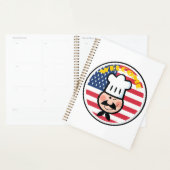 Welkom chef-kok met Amerikaanse vlag Planner (Display)