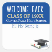 Welkom! Class Reunion naam tag stickers (Voorkant)