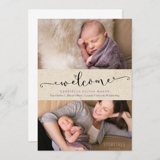 Welkom Collage Aankondiging (Voorkant / Achterkant)