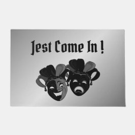 Welkom comedy- en tragedie-bioscoopmaskers deurmat