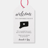 Welkom Connecticut Wedding Cadeaulabel (Voorkant)