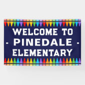 Welkom Crayons School Spandoek (Horizontaal)