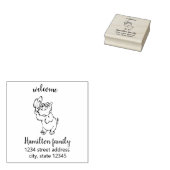 Welkom Creëer je eigen retouradres Rubberstempel (Gestempeld)