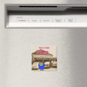 Welkom Dame bij Coffee Shop Magneet (Insitu (Vaatwasser))