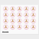 Welkom de kleine prinses ronde sticker (Vel)
