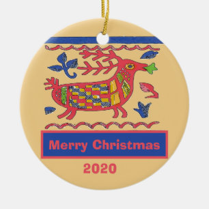 Welkom,  deer, voeg tekst toe, bewerk deze keramisch ornament
