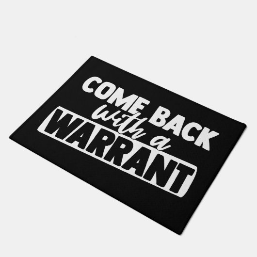 Welkom deur Mat COME BACK MET WARRANT (Schuin)