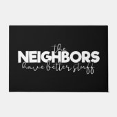 Welkom deur Mat de buren hebben zwart wit (Voorkant)