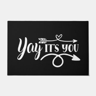 Welkom deur Mat Yay is zwart wit