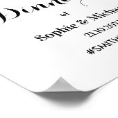 Welkom Dinner Zwart Wit Poster (Hoek)